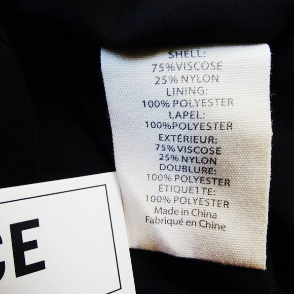 L'AGENCE NWT Chamberlain Velvet Blazer Black Vintage Rose Satin Lapels Size 6 - Picture 12 of 14